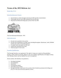 Terms of the 1832 Reform Act