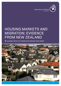 Housing Markets and Migration: evidence froM new Zealand