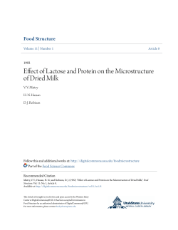Effect of Lactose and Protein on the Microstructure of Dried Milk