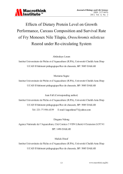Effects of Dietary Protein Level on Growth Performance, Carcass