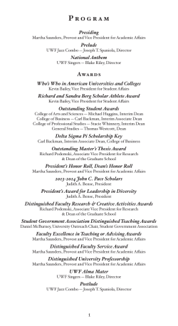 Program - University of West Florida