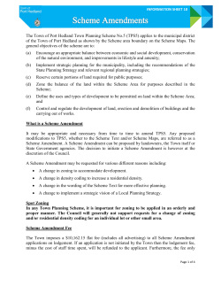 Scheme Amendments - Town of Port Hedland