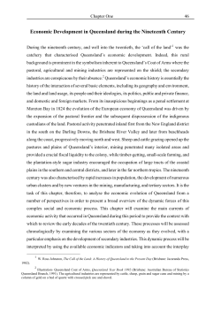 Economic Development in Queensland during the