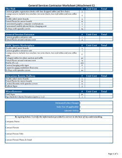 General Services Contractor Worksheet (Attachment G)