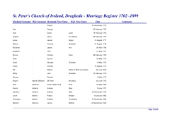 Marriage Register - Church of Ireland