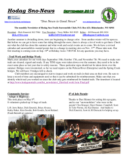 September - Hodag Sno Trails