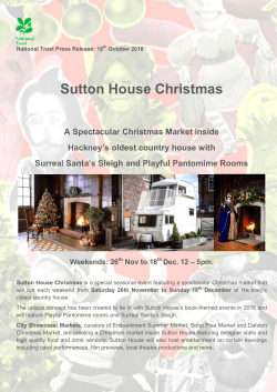 Sutton House Christmas - City Showcase: Markets