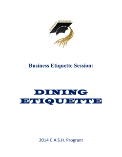 DINING ETIQUETTE