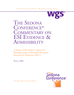 The Sedona Conference® Commentary on ESI Evidence