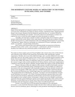 Masks as &ldquo;Mediators&rdquo; in the Works of Picasso, Stein, and Toomer