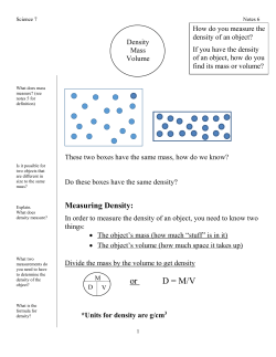 Measuring Density
