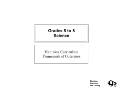 Grades 5 to 8 Science
