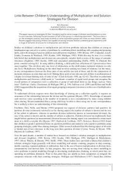 Links Between Children`s Understanding of