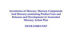 Inventories of Mercury, Mercury Compounds And Mercury