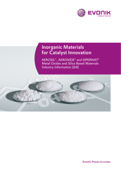 Industry Information 2242: Inorganic Materials for Catalyst Innovation
