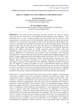 African Americans and the Workplace Discrimination