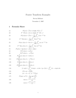 Fourier Transform Examples