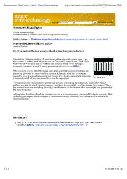 highlighted in Nature Nanotechnology - Physik Uni