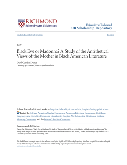 A Study of the Antithetical Views of the Mother in Black American