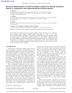 Structure determination of small vanadium clusters by density
