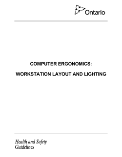 Computer ergonomics workstation layout and lighting. Health and