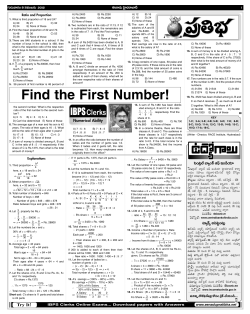 Find the First Number!