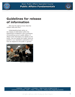 Guidelines for release of information