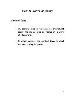 How to Write an Essay - montgomeryschoolsmd.org