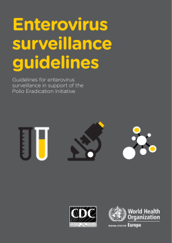 Enterovirus surveillance guidelines. Guidelines for