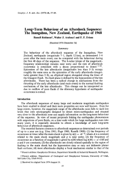 Long-Term Behaviour of an Aftershock Sequence