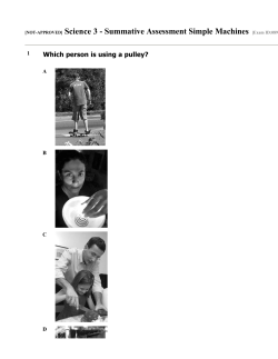 Summative Assessment Simple Machines [Exam ID
