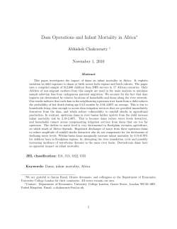 Dam Operations and Infant Mortality in Africa