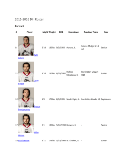 2015-2016 DIII Roster