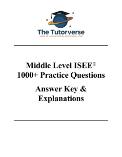 Middle Level ISEE&reg; 1000+ Practice Questions