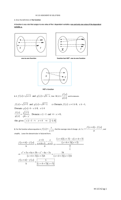 1 and 4 f x x g x x = + = . . . f x h f x arc h + &minus; = Y X