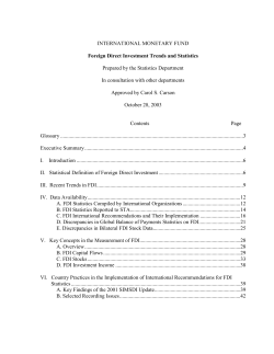 Foreign Direct Investment Trends and Statistics