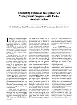 Evaluating Extension Integrated Pest Management Programs with