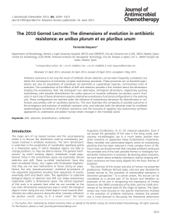 The 2010 Garrod Lecture: The dimensions of evolution in antibiotic