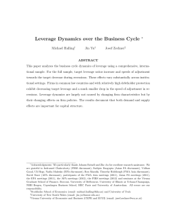 Leverage Dynamics over the Business Cycle