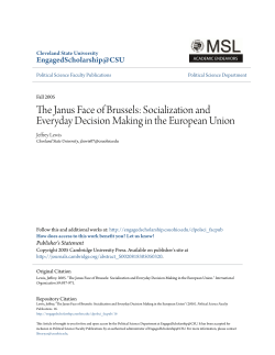 The Janus Face of Brussels: Socialization and Everyday Decision