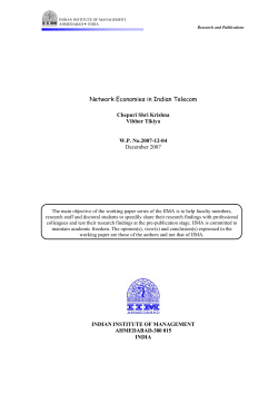 Network Economies in Indian Telecom
