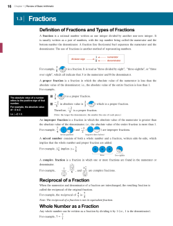 1.3 | Fractions