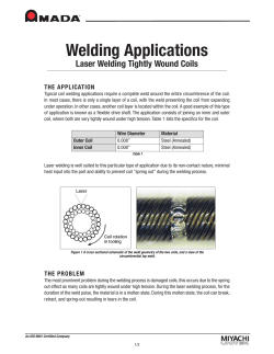 Laser Welding Applications: Laser Welding Tightly Wound Coils