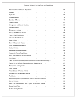 Syracuse University Parking Rules and Regulations Administration
