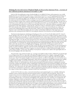 Defining the true title status of Railroad Right-of