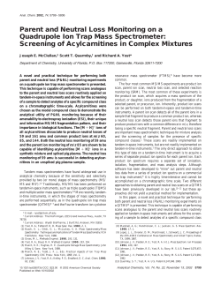 Parent and Neutral Loss Monitoring on a Quadrupole Ion Trap Mass