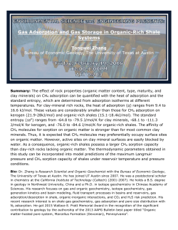 Gas Adsorption and Gas Storage in Organic