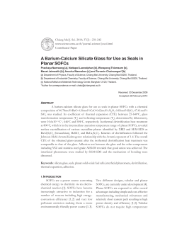 A Barium-Calcium Silicate Glass for Use as Seals in Planar SOFCs