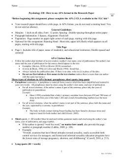 Quiz: APA 6th Edition Workshop II (Citations)