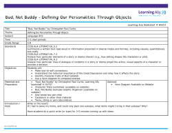 Bud, Not Buddy - Defining Our Personalities Through